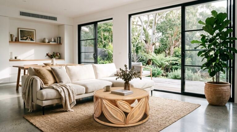 Styling Rattan Coffee Tables in Australia Living Rooms